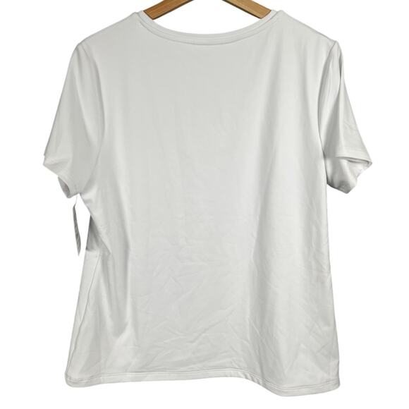 Time & Tru NWT Blank White Essenstial T-shirt Size XL - Picture 2 of 7